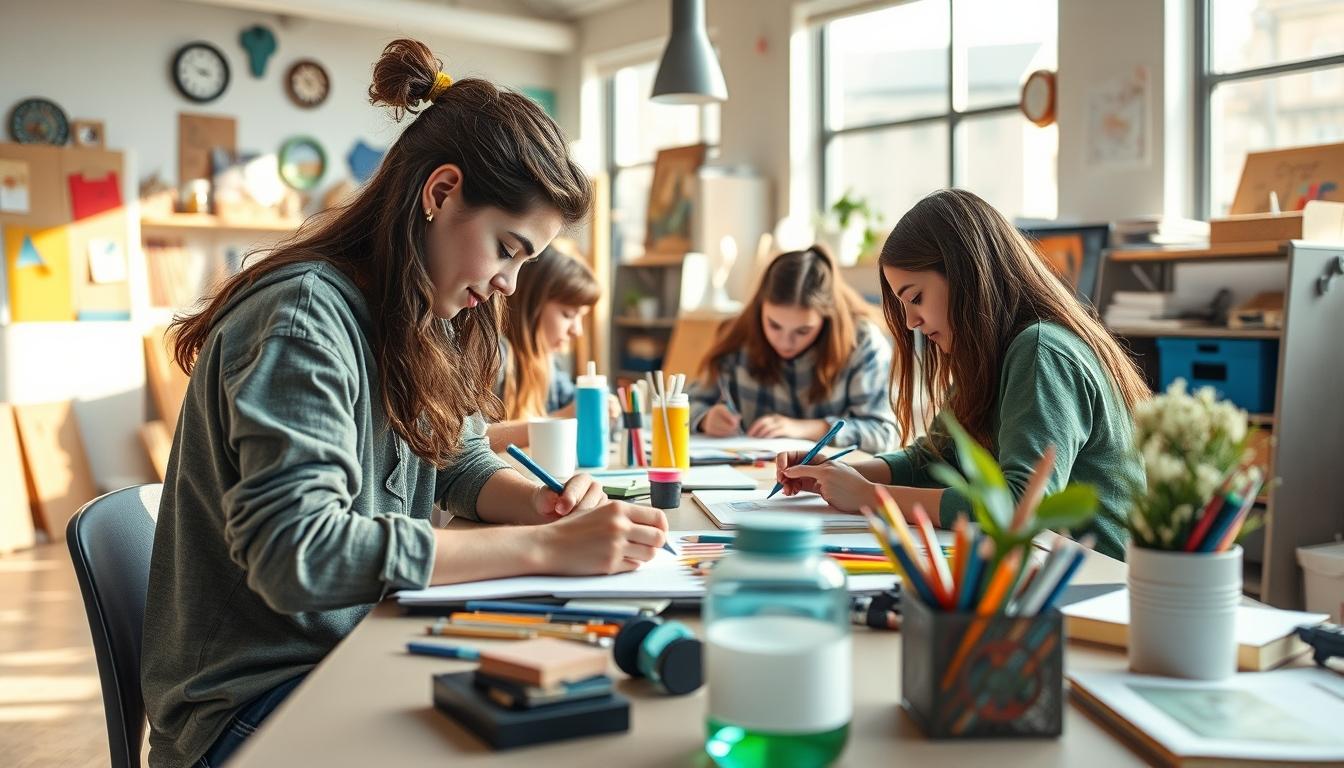 Organized exam preparation notes and academic planner